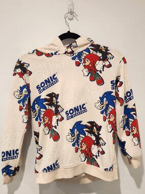 Sonic, Knuckles and Shadow Hooded Sweatshirt Size 8/10